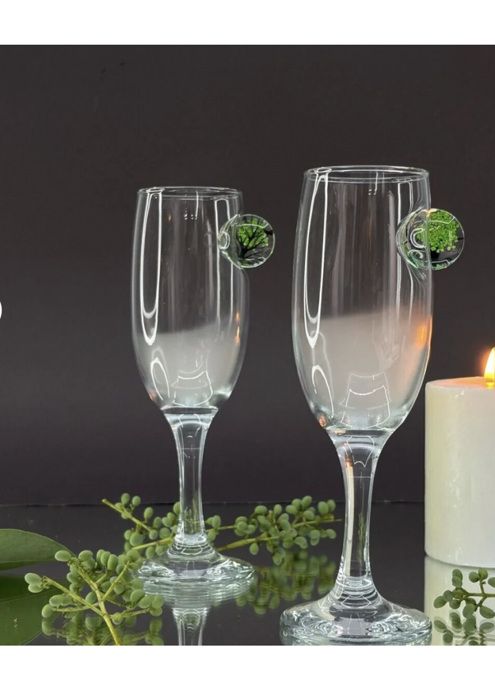 KirLiNova Yeşil Çiçekli Kahve Yanı 2 li – 190 ml