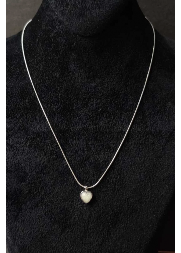 KirLiNova Kalp Figürlü Gümüş Renk İnce Zincir Kolye