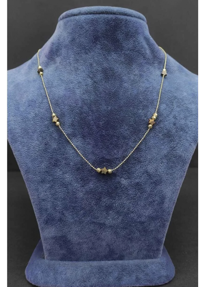 KirLiNova Yıldız Figürlü Minimal Gold Görünümlü Kolye -Altın