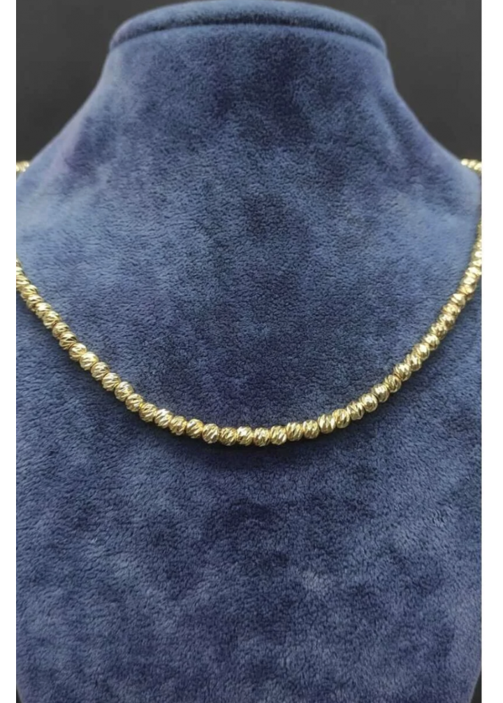 KirLiNova Gold Görünümlü Boncuk Detaylı Minimal Kolye -Altın