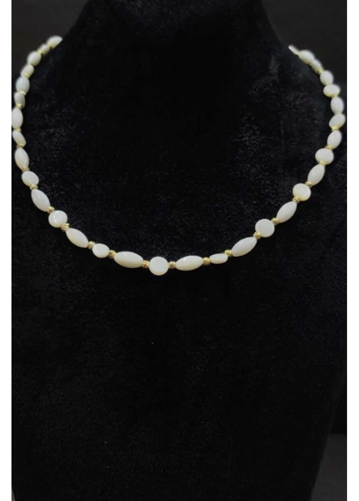 KirLiNova Doğal Taş Görünümlü Boncuk Detaylı Kadın Kolye