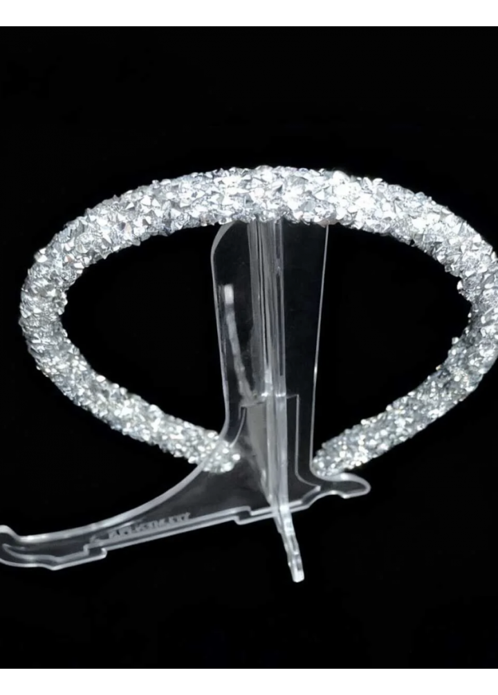 KirLiNova Gümüş Taşlı İnce Taç – El Yapımı Özel Tasarım Saç Aksesuarı